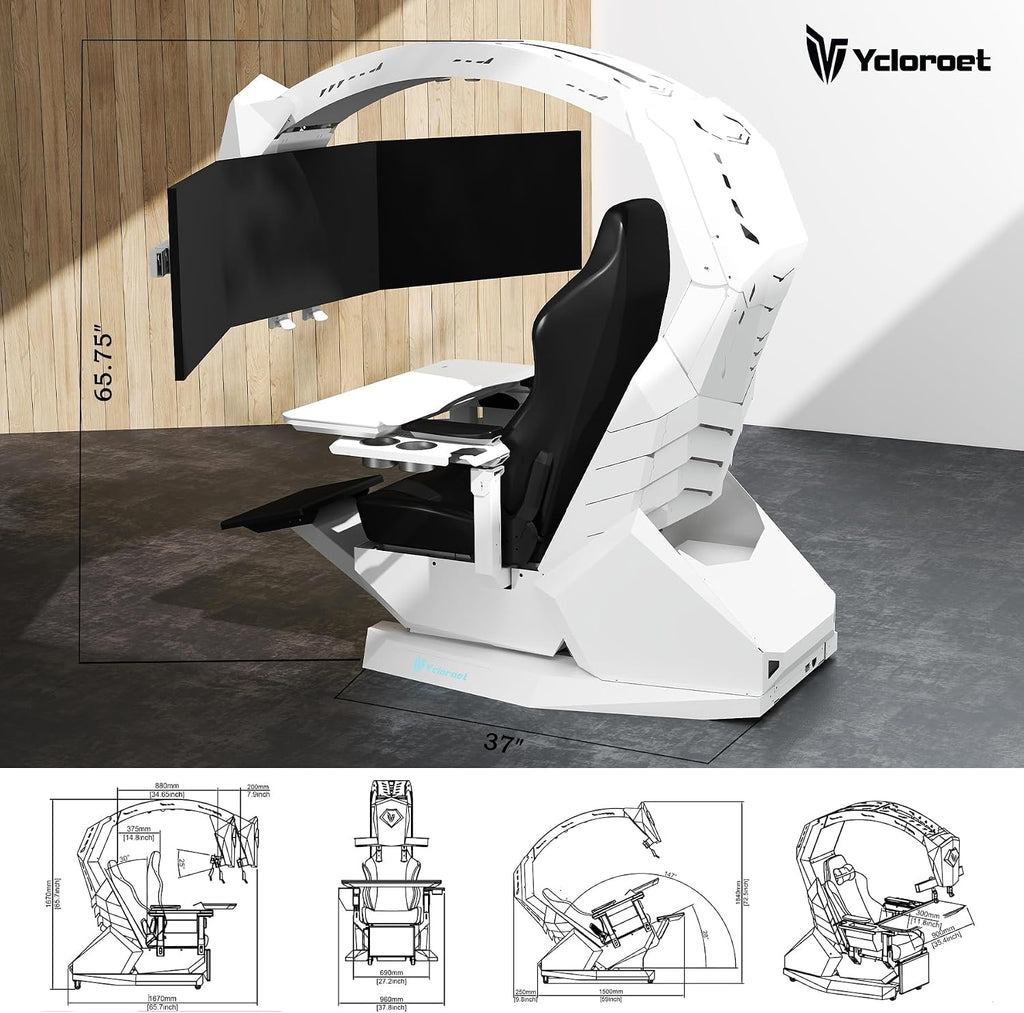 T2 Ergonomic Zero‑Gravity Workstation Chair, High‑End Leather Office Chair with Lumbar & Seat Vibration Massage, Adjustable Keyboard Tray, 160° Recline for Home Office & Gaming