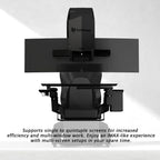 Ycloroet ‑320 Zero Gravity Gaming Cockpit, Triple Monitor Mount Reclining Workstation Chair
