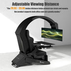 Ycloroet ‑320 Zero Gravity Gaming Cockpit, Triple Monitor Mount Reclining Workstation Chair