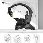 Ycloroet ‑320 Zero Gravity Gaming Cockpit, Triple Monitor Mount Reclining Workstation Chair