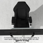Top view ergonomic gaming chair with customizable robotic arm layout