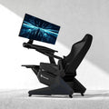White Scorpion Zero‑Gravity Cockpit, Ergonomic Mobile Workstation for Long‑Hour Office Work & Gaming | Dual Monitor Arm, 165° Recline, 441LB Load Capacity for PC, PS5, Xbox